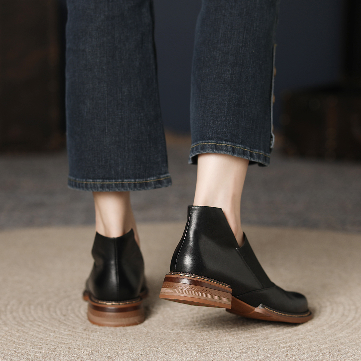 (W) Luiza Barcelos Chunky Heel 'Black British Patchwork' 圖 3