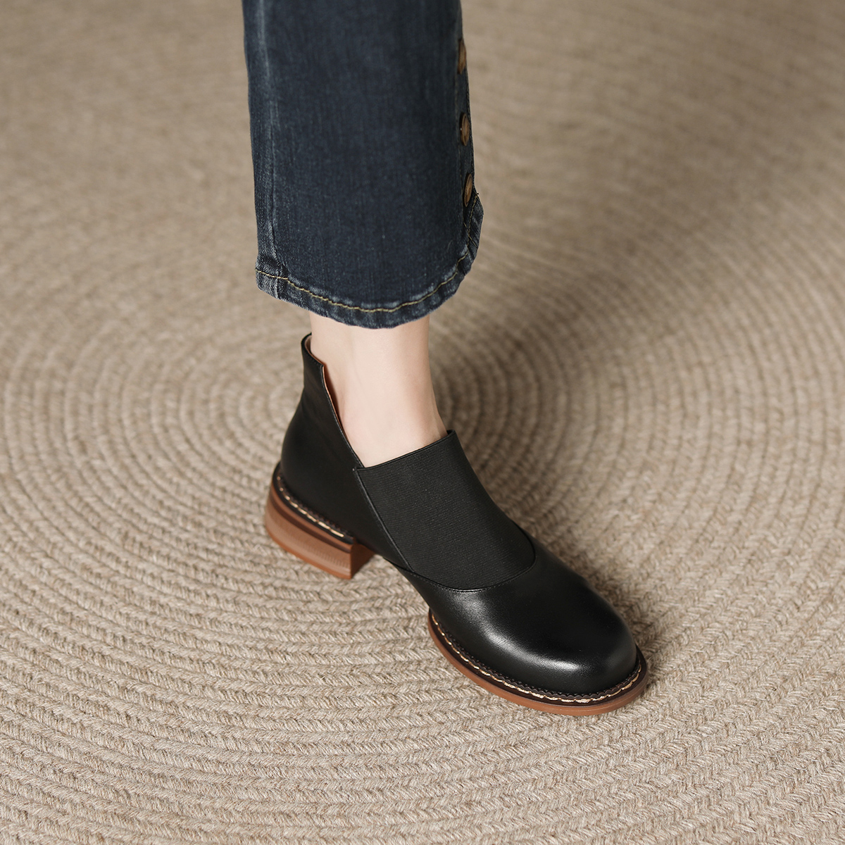 (W) Luiza Barcelos Chunky Heel 'Black British Patchwork' 圖 5