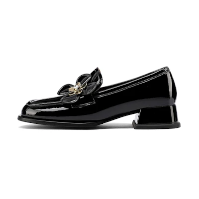 (W) Luiza Barcelos Chunky Heel 'Carved Black'