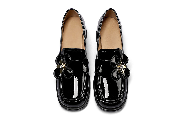 Shop (W) Luiza Barcelos Tacón Grueso 'Tallado Negro' X901136