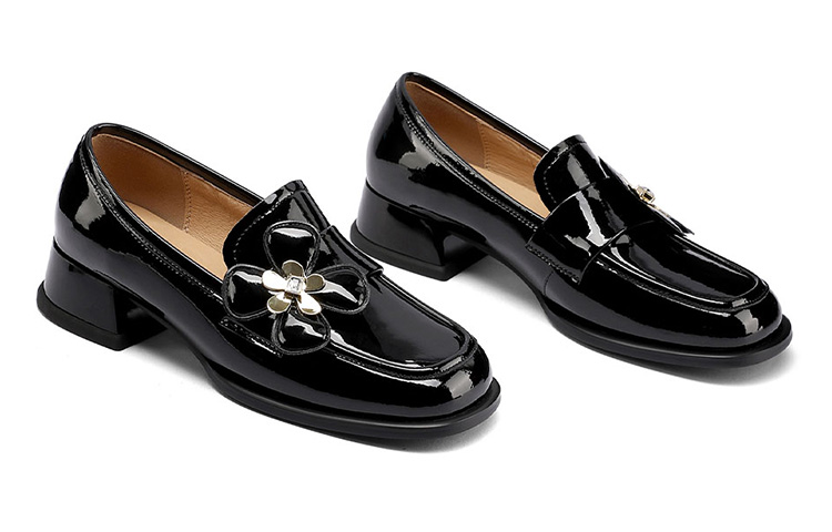 Purchase (W) Luiza Barcelos Tacón Grueso 'Tallado Negro' X901136