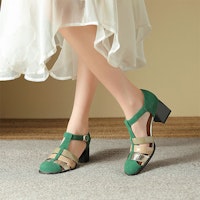 (W) 루이자 바르셀로스 청키힐 (그린) X901809 Order (W) 루이자 바르셀로스 청키힐 (그린) X901809