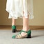 Lookbook (W) Luiza Barcelos Tumit Tebal Klasik Selesa 'Hijau' X901809