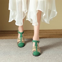 (W) 루이자 바르셀로스 청키힐 (그린) X901809 Shop (W) 루이자 바르셀로스 청키힐 (그린) X901809