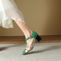 (W) 루이자 바르셀로스 청키힐 (그린) X901809 Purchase (W) 루이자 바르셀로스 청키힐 (그린) X901809