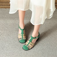 (W) 루이자 바르셀로스 청키힐 (그린) X901809 Details for (W) 루이자 바르셀로스 청키힐 (그린) X901809