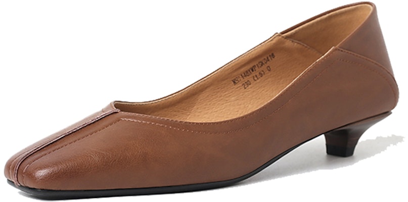 (Women) Luiza Barcelos Classic Retro 'Brown Chunky Heel' X9SK0416 Buy (Women) Luiza Barcelos Classic Retro 'Brown Chunky Heel' X9SK0416