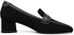 (W) Luiza Barcelos Derby Tumit Chunky 4.5cm 'Suede Hitam' X901126