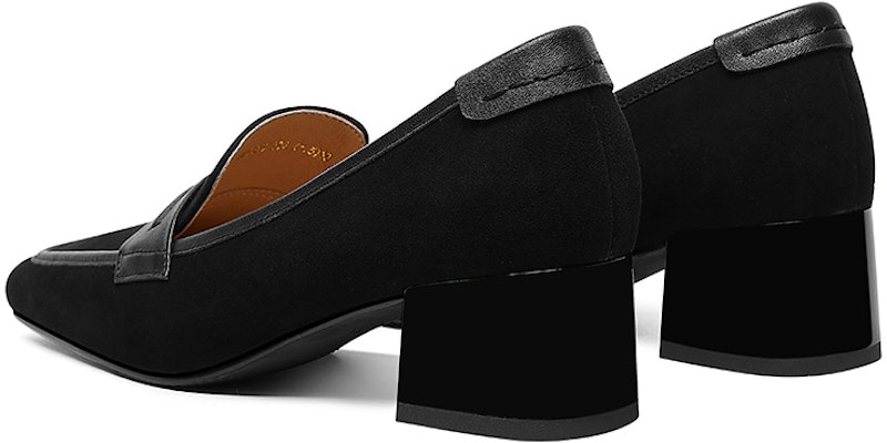 (Women) Luiza Barcelos Derby Chunky Heel Pumps 4.5cm 'Black Suede' X901126 Shop (Women) Luiza Barcelos Derby Chunky Heel Pumps 4.5cm 'Black Suede' X901126