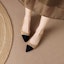 Shop (W) Luiza Barcelos Fabric Pointed Toe Kasut Rata Kasual 'Camel Black' X901850