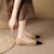 (W) Luiza Barcelos Fabric Pointed Toe Kasut Rata Kasual 'Camel Black' X901850