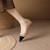 (W) Luiza Barcelos Fabric Pointed Toe Kasut Rata Kasual 'Camel Black' X901850
