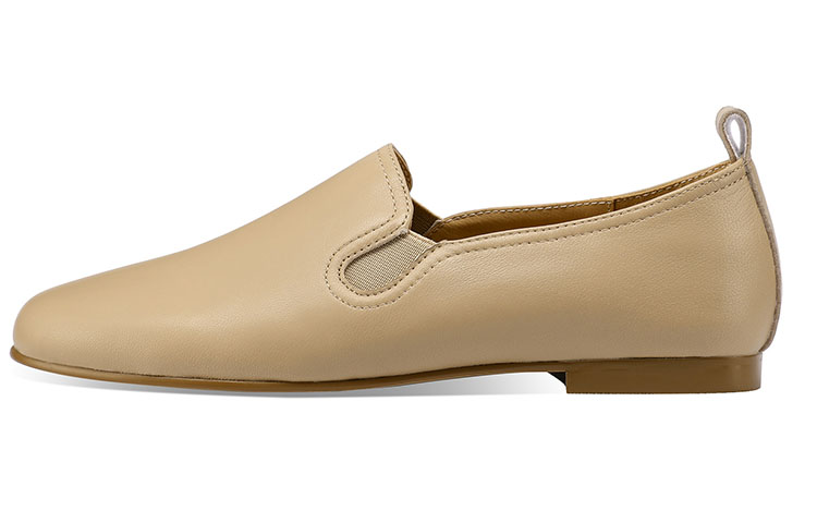 (W) Luiza Barcelos Fashion Casual Flat 'Apricot Tweed'