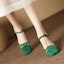 Lookbook (Women) Luiza Barcelos Fashion Casual Sharp-Toe Versatile Chunky High Heels 5cm 'Green' X901297