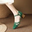 Shop (Women) Luiza Barcelos Fashion Casual Sharp-Toe Versatile Chunky High Heels 5cm 'Green' X901297