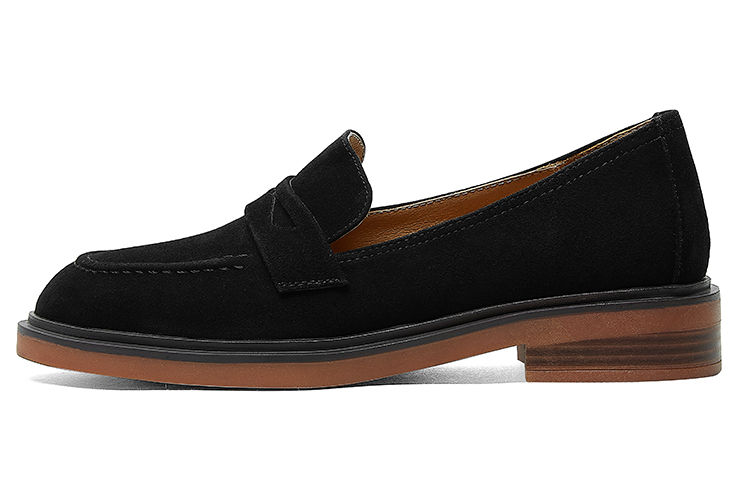 (W) Luiza Barcelos Fashion Chunky Heel Pump 'Black Suede'