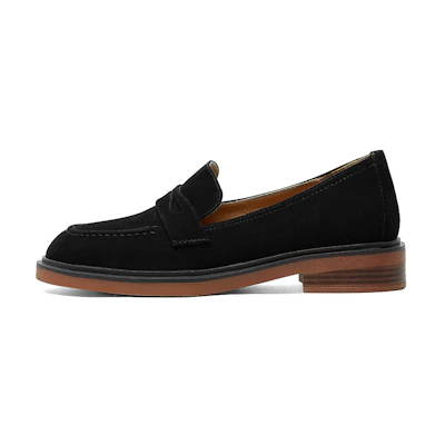 (W) Luiza Barcelos Fashion Chunky Heel Pump 'Black Suede'