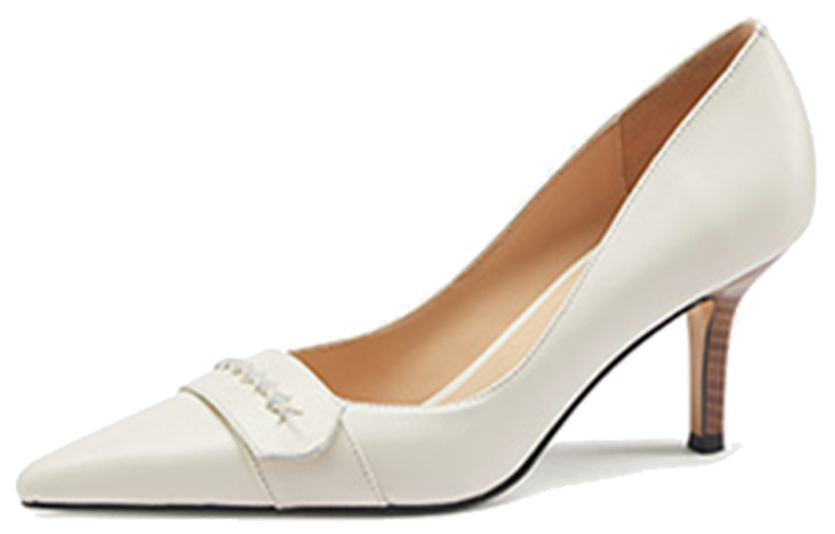 (Women) Luiza Barcelos Fashion Pointed Toe Single Strap Stiletto 'Beige' XWP1SK0397
