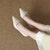 (W) Luiza Barcelos Fesyen Tumit Runcing Tali Tunggal Stiletto 'Beige' XWP1SK0397