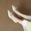 Details for (W) Luiza Barcelos Fesyen Tumit Runcing Tali Tunggal Stiletto 'Beige' XWP1SK0397