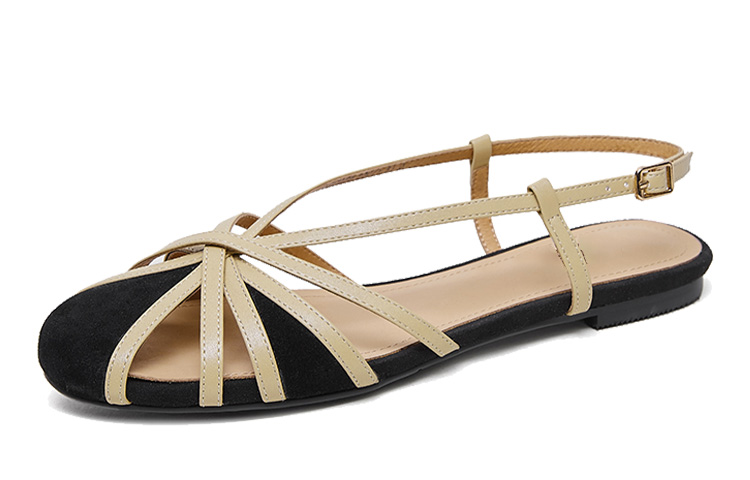 (W) Luiza Barcelos Fashion Sandals 'Black Apricot Buckle'