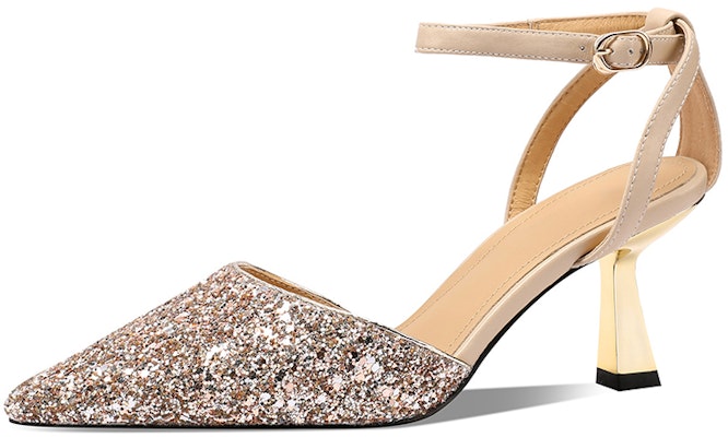 (W) Luiza Barcelos 时尚亮片尖头细高跟鞋 "金杏色" XWP1SK0538 Buy (W) Luiza Barcelos 时尚亮片尖头细高跟鞋 "金杏色" XWP1SK0538