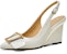 (Women) Luiza Barcelos Fashion Square Buckle Wedge High Heels 'Beige' X901650
