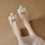 (Women) Luiza Barcelos Fashion Square Buckle Wedge High Heels 'Beige' X901650