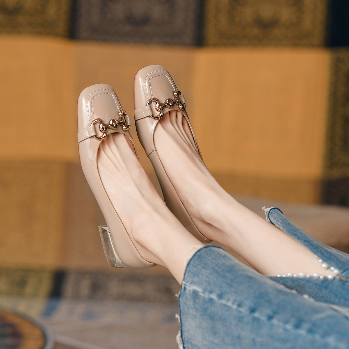 Order (W) Luiza Barcelos 平底鞋 "杏色" X901387