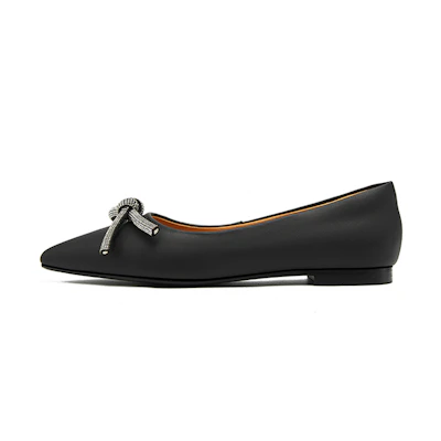(W) Luiza Barcelos Flat 'Black Bow'