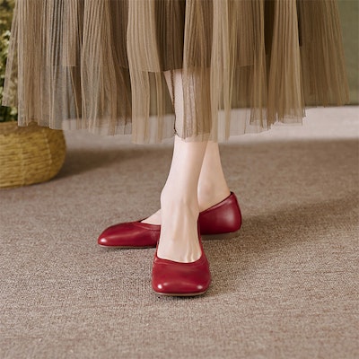 (W) Luiza Barcelos 平底鞋“酒红简约” XWP1SK0427 Order (W) Luiza Barcelos 平底鞋“酒红简约” XWP1SK0427