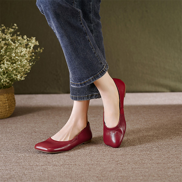 Shop (W) Luiza Barcelos 平底鞋“酒红简约” XWP1SK0427