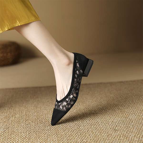 (W) Luiza Barcelos Flat Mule 'Black Pointed Toe' 圖 2