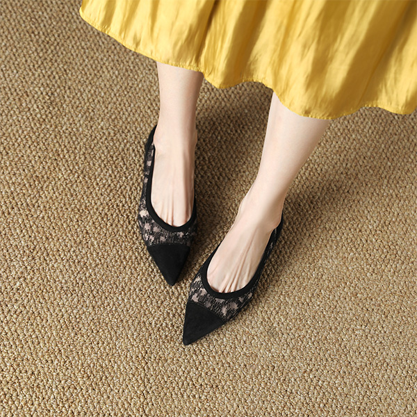 (W) Luiza Barcelos Flat Mule 'Black Pointed Toe' 圖 3