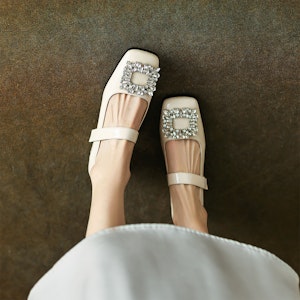 (W) Sandal Datar Luiza Barcelos 'Beige Rhinestone Buckle' X901465 Details for (W) Sandal Datar Luiza Barcelos 'Beige Rhinestone Buckle' X901465