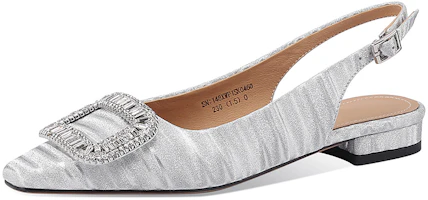 (Women) Luiza Barcelos Flat Sandal 'Silver Buckle' XWP1SK0460 (Women) Luiza Barcelos Flat Sandal 'Silver Buckle' XWP1SK0460