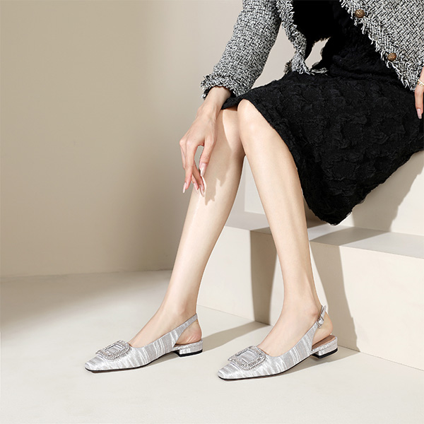 (W) Luiza Barcelos Flat Sandal 'Silver Buckle' 圖 2