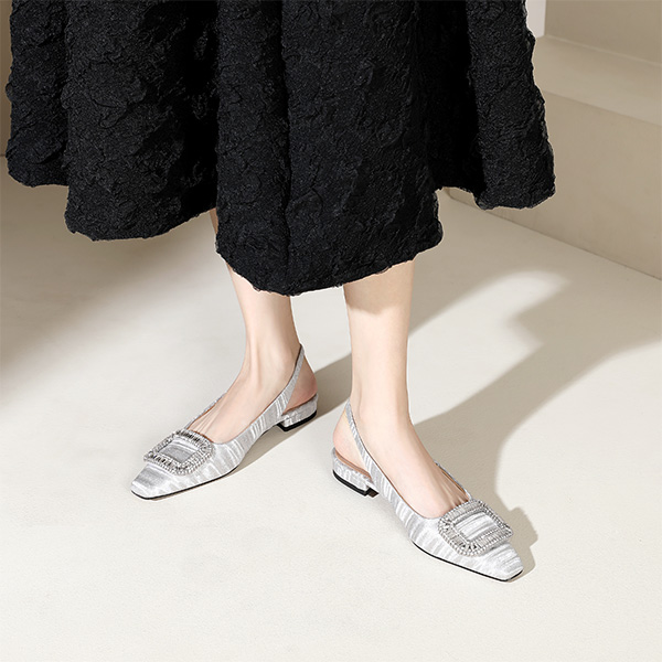 (W) Luiza Barcelos Flat Sandal 'Silver Buckle' 圖 4