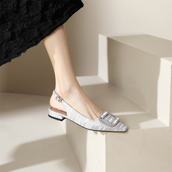 (W) Luiza Barcelos Flat Sandal 'Silver Buckle' 圖 5