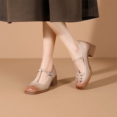 (W) Luiza Barcelos Heels Gesper Chunky Gradasi 'Apricot Blush' XWP1SK0160 Details for (W) Luiza Barcelos Heels Gesper Chunky Gradasi 'Apricot Blush' XWP1SK0160