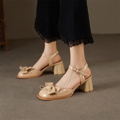 (W) 루이자 바르셀로스 아프리콧 보우 힐 샌들 X901751 Shop (W) 루이자 바르셀로스 아프리콧 보우 힐 샌들 X901751