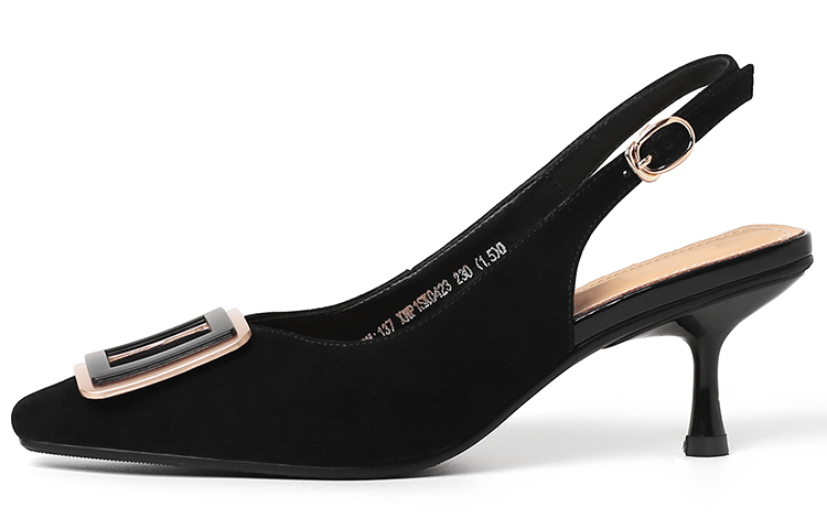 (W) Luiza Barcelos Heeled Sandal 'Black Buckle'