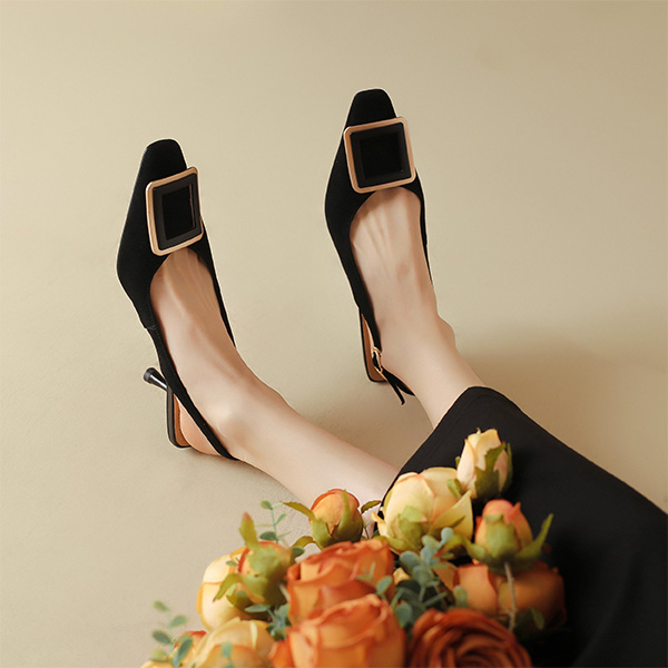 (W) Luiza Barcelos Heeled Sandal 'Black Buckle' 圖 2