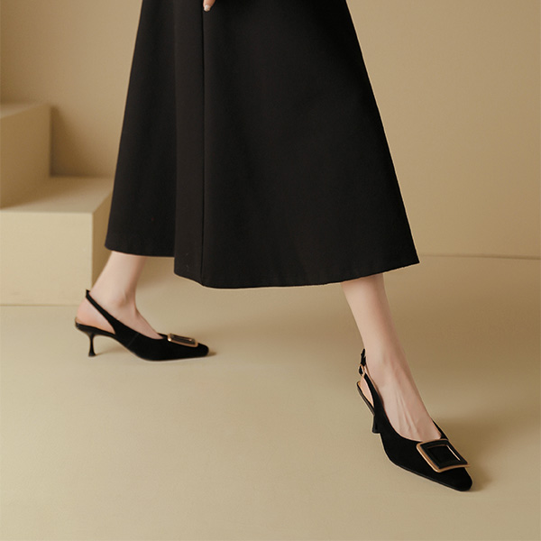 (W) Luiza Barcelos Heeled Sandal 'Black Buckle' 圖 7