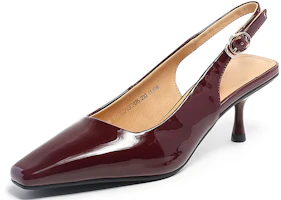 (Women) Luiza Barcelos Heeled Sandal 'Burgundy Buckle Retro' XWP1SK0425 (Women) Luiza Barcelos Heeled Sandal 'Burgundy Buckle Retro' XWP1SK0425