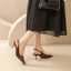 Details for (W) Sandal Tumit Luiza Barcelos 'Burgundy Buckle Retro' XWP1SK0425