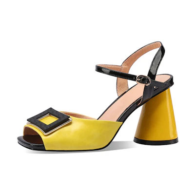 (W) Luiza Barcelos Heeled Sandal 'Yellow Buckle'