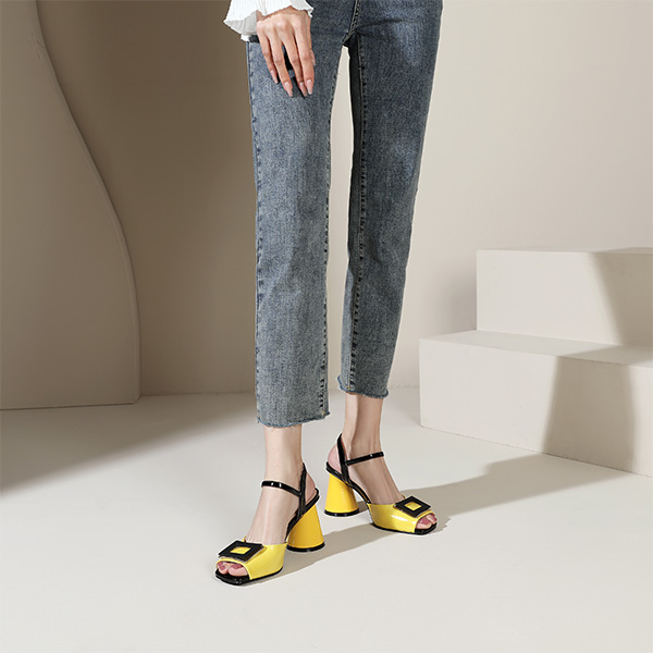 (W) Luiza Barcelos Heeled Sandal 'Yellow Buckle' 圖 3