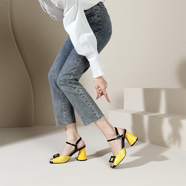 (W) Luiza Barcelos Heeled Sandal 'Yellow Buckle' 圖 4