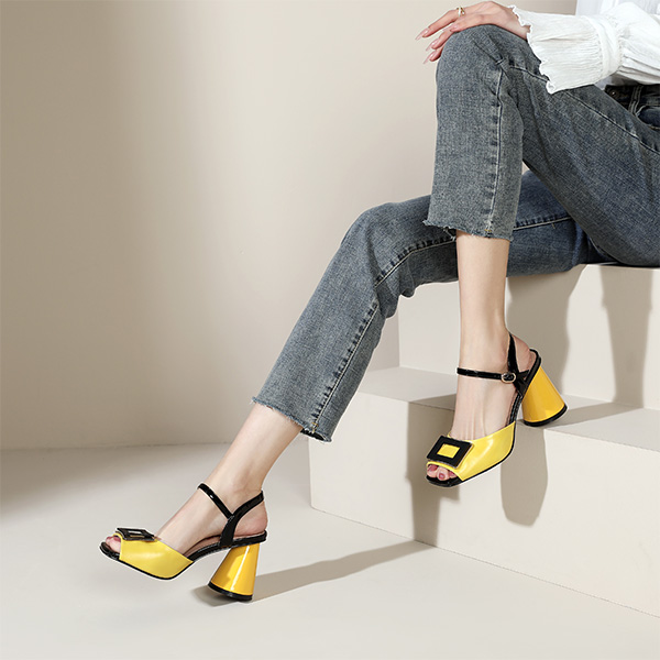 (W) Luiza Barcelos Heeled Sandal 'Yellow Buckle' 圖 6